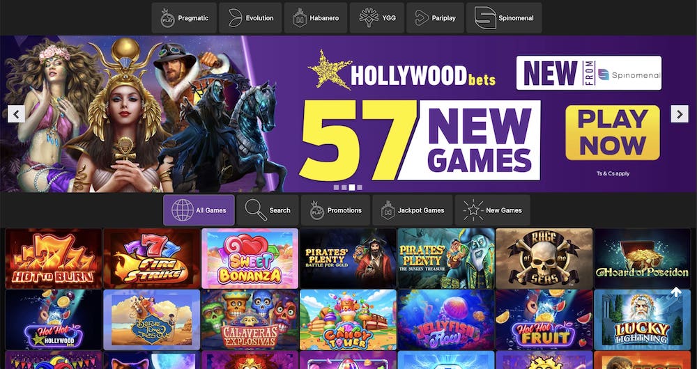 Hollywoodbets slots section