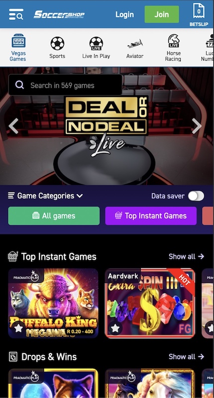 Mobile casino app in South Africa